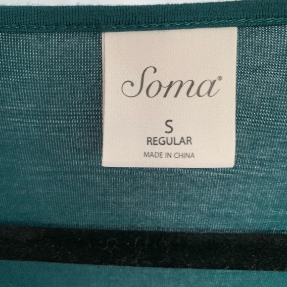 Soma green crew neck blouse long sleeves Size S - Picture 4 of 15